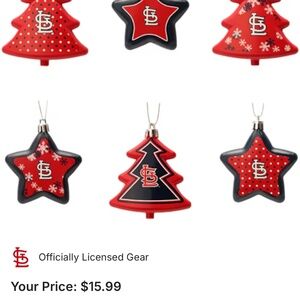 MLB St. Louis Cardinals 2 Pack Tree And Star Ornament Set